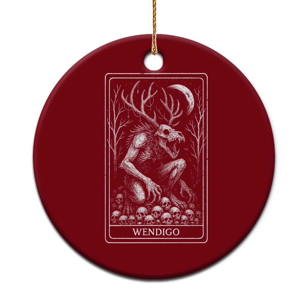 Wendigo Ceramic Ornament Tarot Card Horror Cryptid Occult Dark Fantasy - Wonder Print Shop