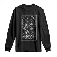 Wendigo Long Sleeve Shirt Tarot Card Horror Cryptid Occult Dark Fantasy - Wonder Print Shop