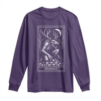 Wendigo Long Sleeve Shirt Tarot Card Horror Cryptid Occult Dark Fantasy - Wonder Print Shop
