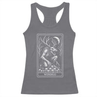 Wendigo Racerback Tank Top Tarot Card Horror Cryptid Occult Dark Fantasy - Wonder Print Shop