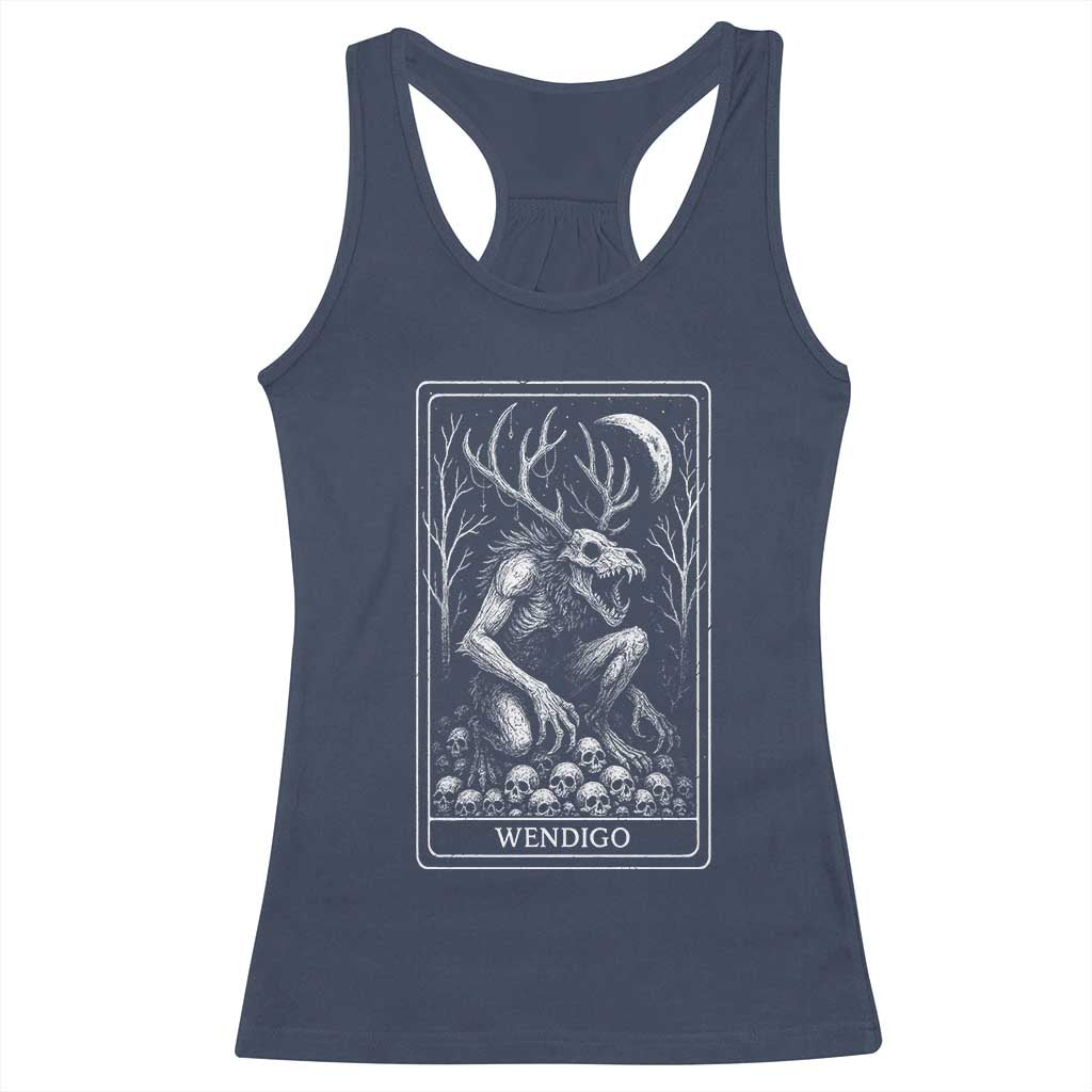 Wendigo Racerback Tank Top Tarot Card Horror Cryptid Occult Dark Fantasy - Wonder Print Shop