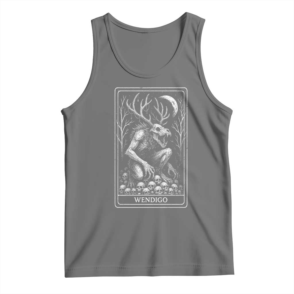 Wendigo Tank Top Tarot Card Horror Cryptid Occult Dark Fantasy - Wonder Print Shop