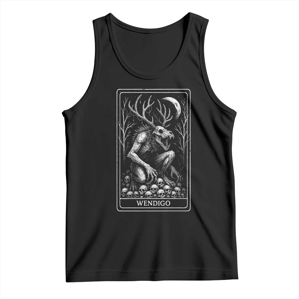 Wendigo Tank Top Tarot Card Horror Cryptid Occult Dark Fantasy - Wonder Print Shop