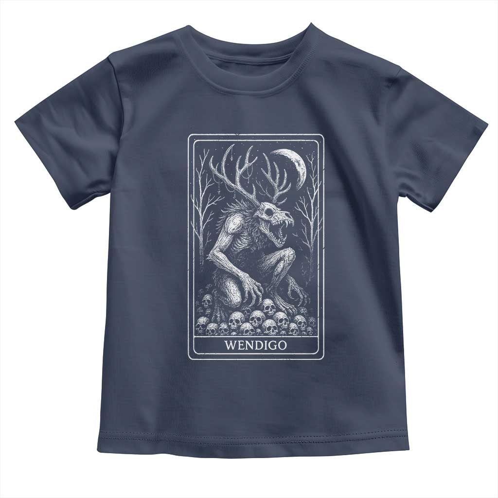 Wendigo Toddler T Shirt Tarot Card Horror Cryptid Occult Dark Fantasy - Wonder Print Shop