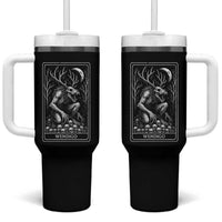 Wendigo Tumbler With Handle Tarot Card Horror Cryptid Occult Dark Fantasy - Wonder Print Shop