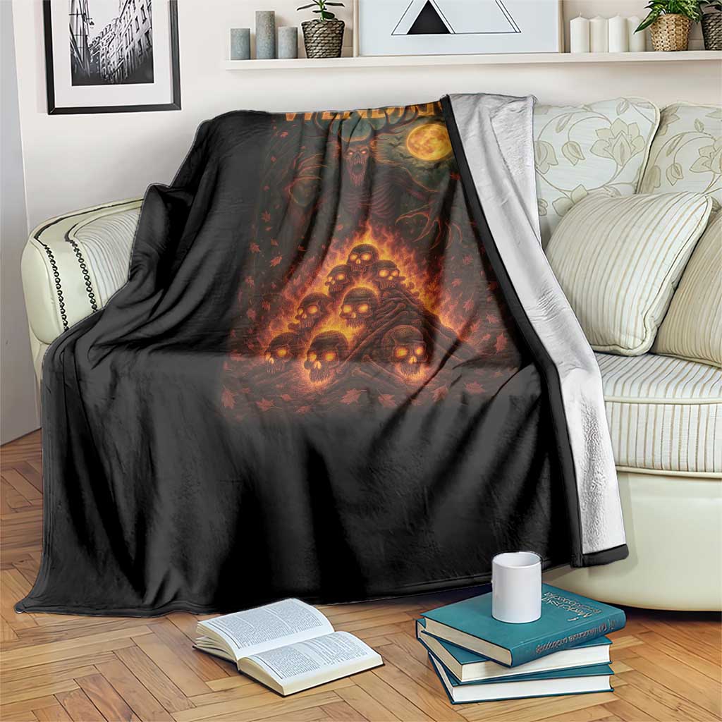 Wendigo Throw Blanket Halloween Cryptid Horror Mythical Creature - Wonder Print Shop