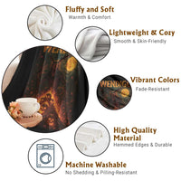 Wendigo Throw Blanket Halloween Cryptid Horror Mythical Creature - Wonder Print Shop