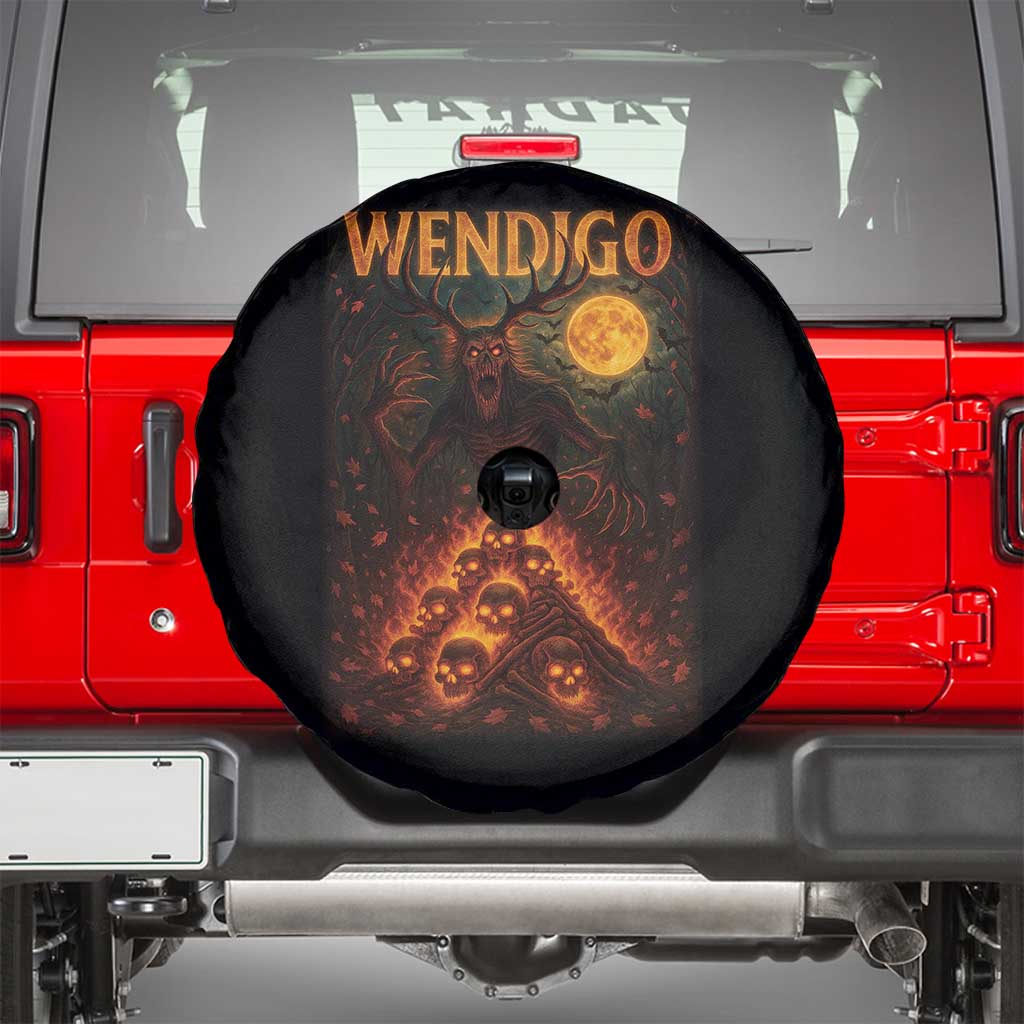 Wendigo Spare Tire Cover Halloween Cryptid Horror Mythical Creature - Wonder Print Shop