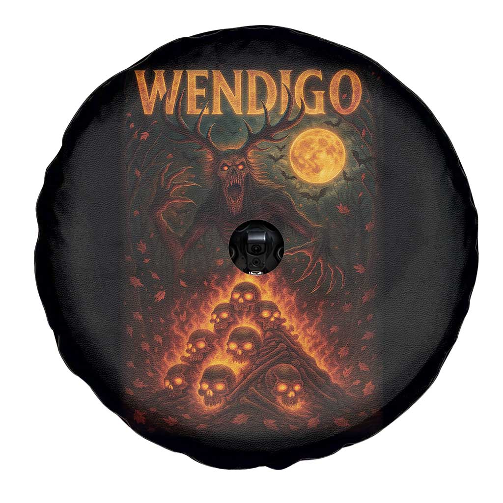 Wendigo Spare Tire Cover Halloween Cryptid Horror Mythical Creature - Wonder Print Shop