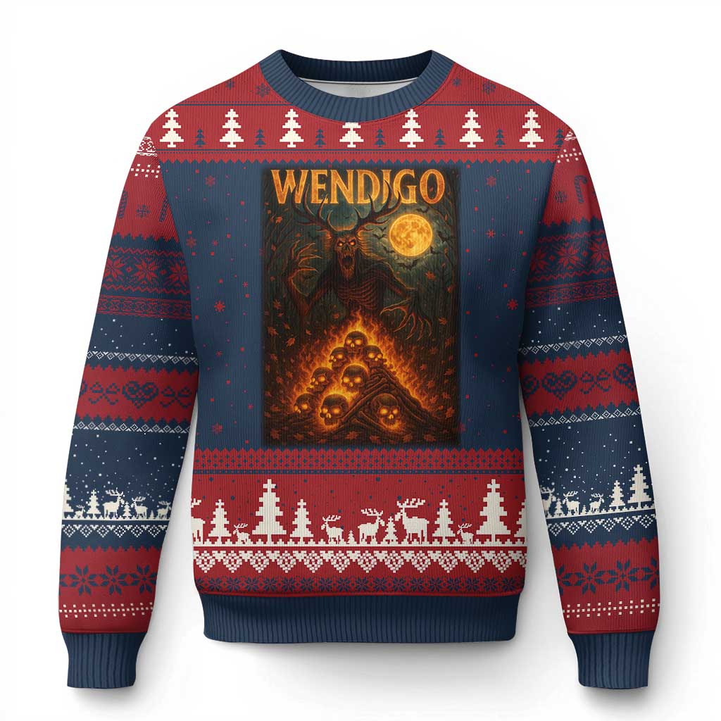 Wendigo Ugly Christmas Sweater Halloween Cryptid Horror Mythical Creature - Wonder Print Shop