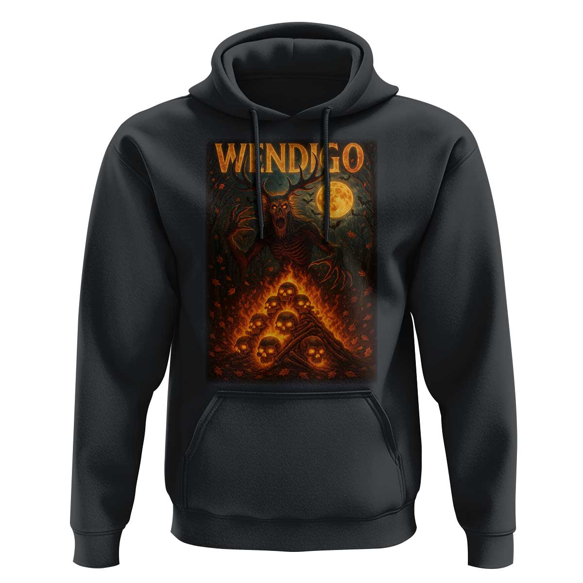 Wendigo Hoodie Halloween Cryptid Horror Mythical Creature - Wonder Print Shop