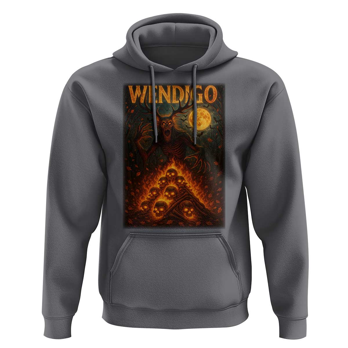 Wendigo Hoodie Halloween Cryptid Horror Mythical Creature - Wonder Print Shop