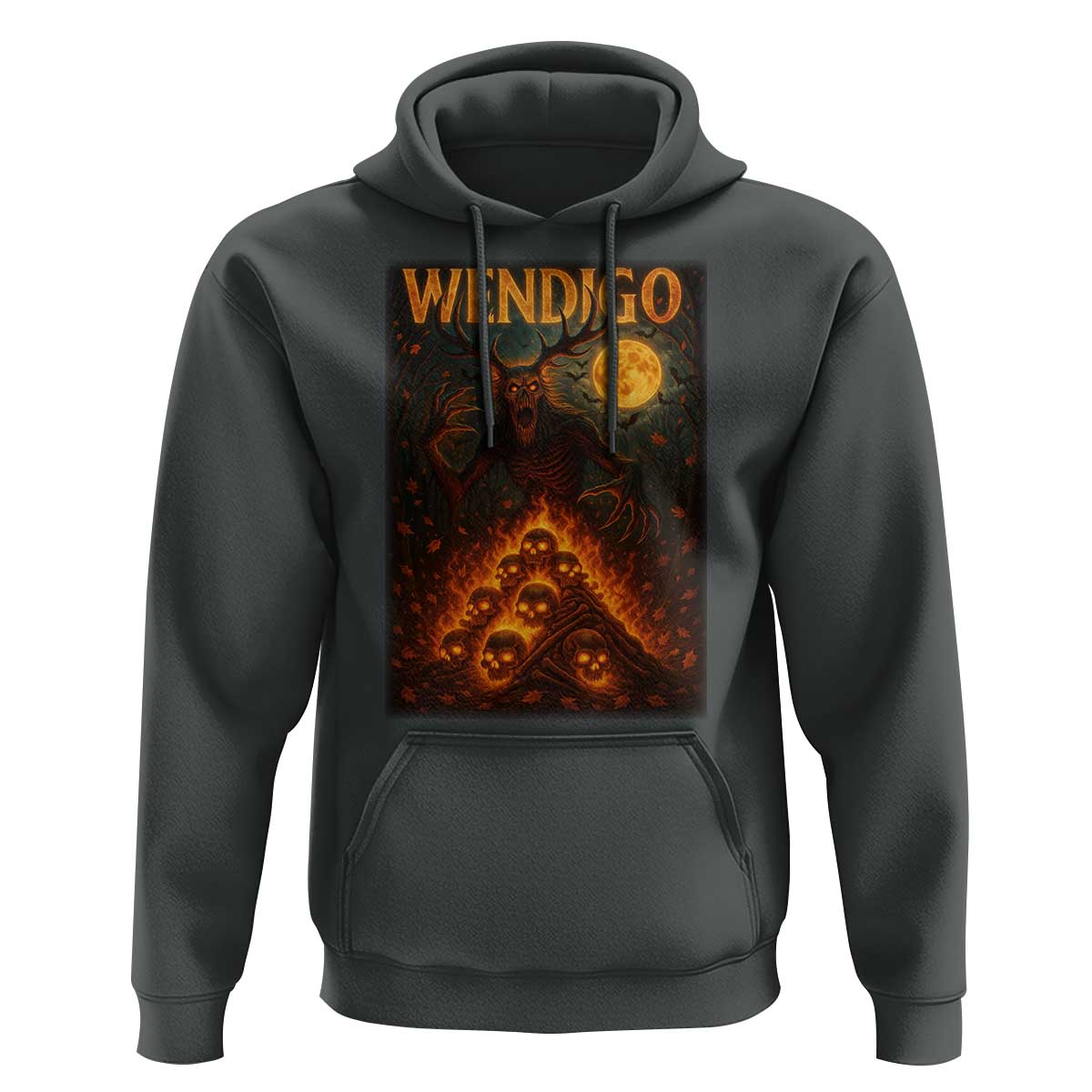 Wendigo Hoodie Halloween Cryptid Horror Mythical Creature - Wonder Print Shop