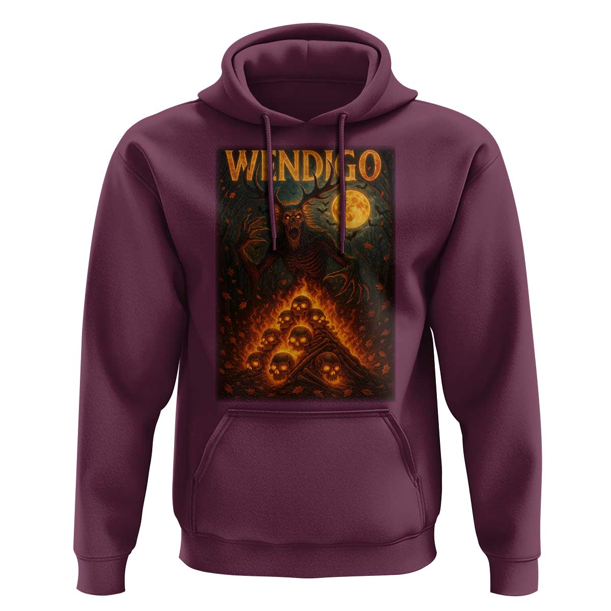 Wendigo Hoodie Halloween Cryptid Horror Mythical Creature - Wonder Print Shop