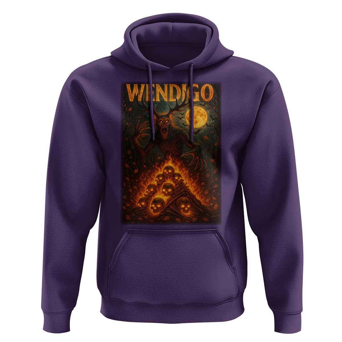 Wendigo Hoodie Halloween Cryptid Horror Mythical Creature - Wonder Print Shop