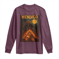 Wendigo Long Sleeve Shirt Halloween Cryptid Horror Mythical Creature - Wonder Print Shop