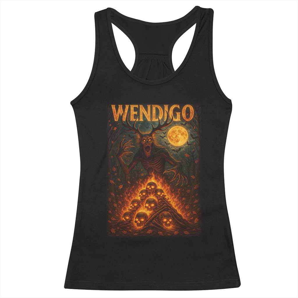 Wendigo Racerback Tank Top Halloween Cryptid Horror Mythical Creature - Wonder Print Shop