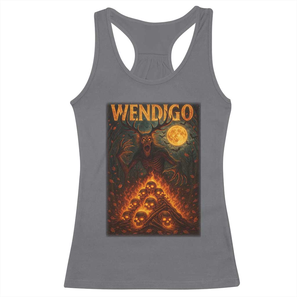 Wendigo Racerback Tank Top Halloween Cryptid Horror Mythical Creature - Wonder Print Shop