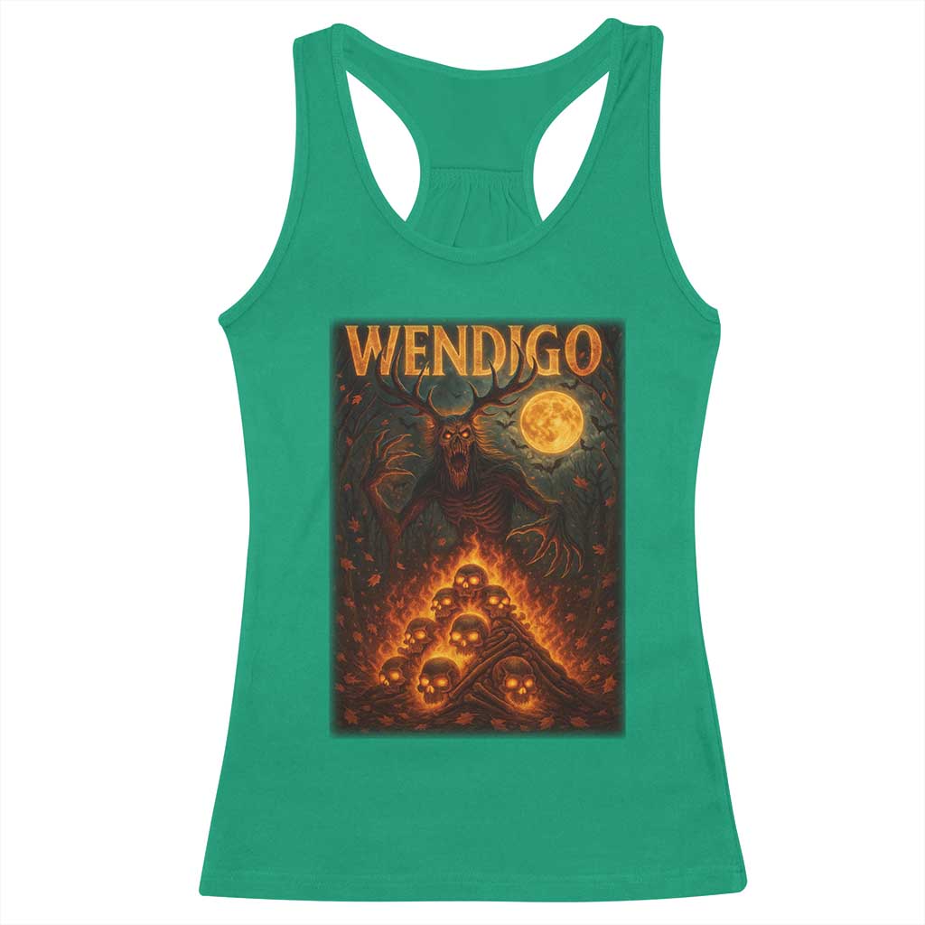 Wendigo Racerback Tank Top Halloween Cryptid Horror Mythical Creature - Wonder Print Shop