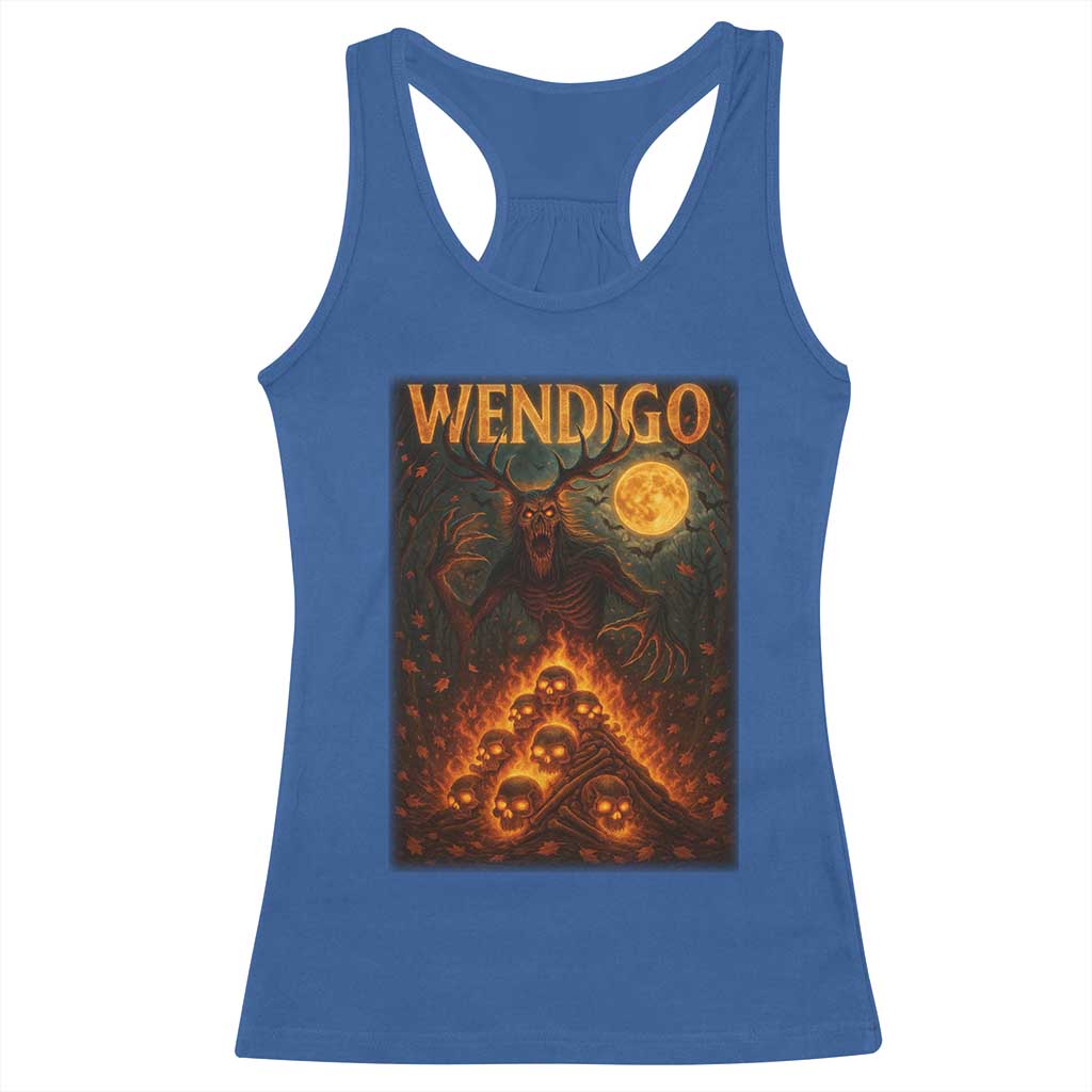 Wendigo Racerback Tank Top Halloween Cryptid Horror Mythical Creature - Wonder Print Shop