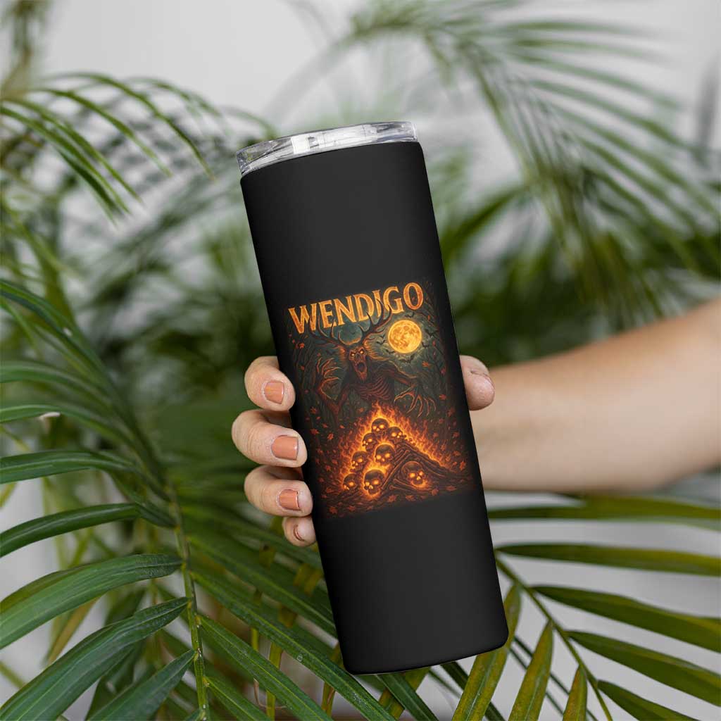 Wendigo Skinny Tumbler Halloween Cryptid Horror Mythical Creature - Wonder Print Shop