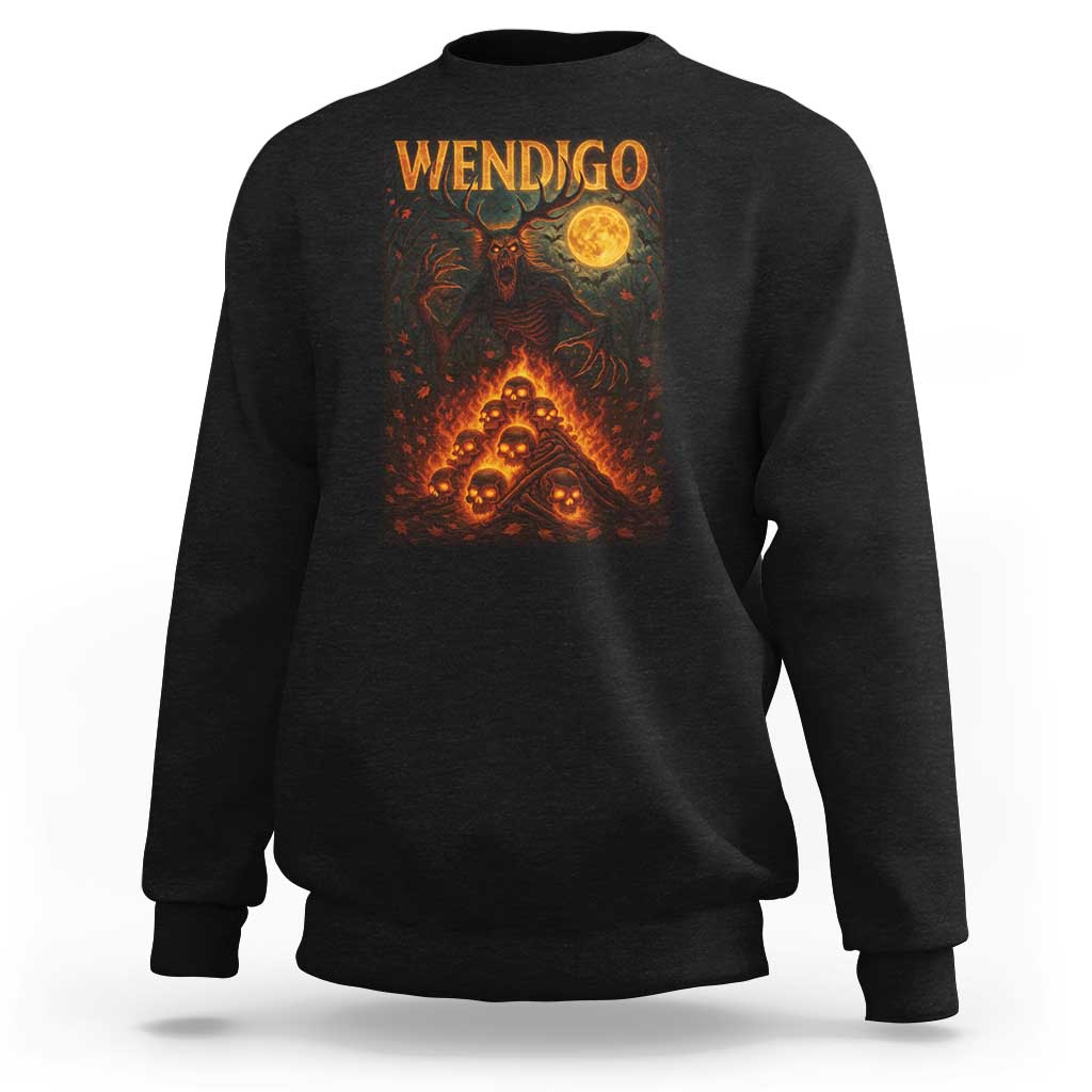 Wendigo Sweatshirt Halloween Cryptid Horror Mythical Creature - Wonder Print Shop