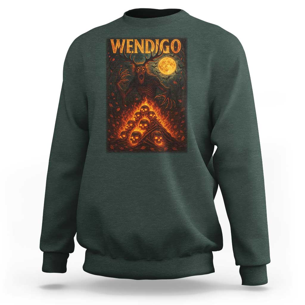 Wendigo Sweatshirt Halloween Cryptid Horror Mythical Creature - Wonder Print Shop