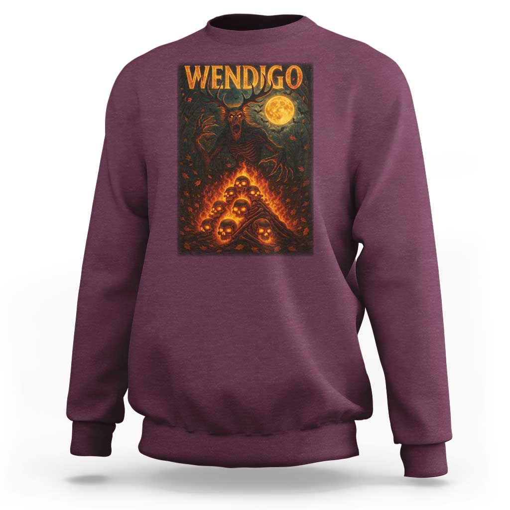 Wendigo Sweatshirt Halloween Cryptid Horror Mythical Creature - Wonder Print Shop