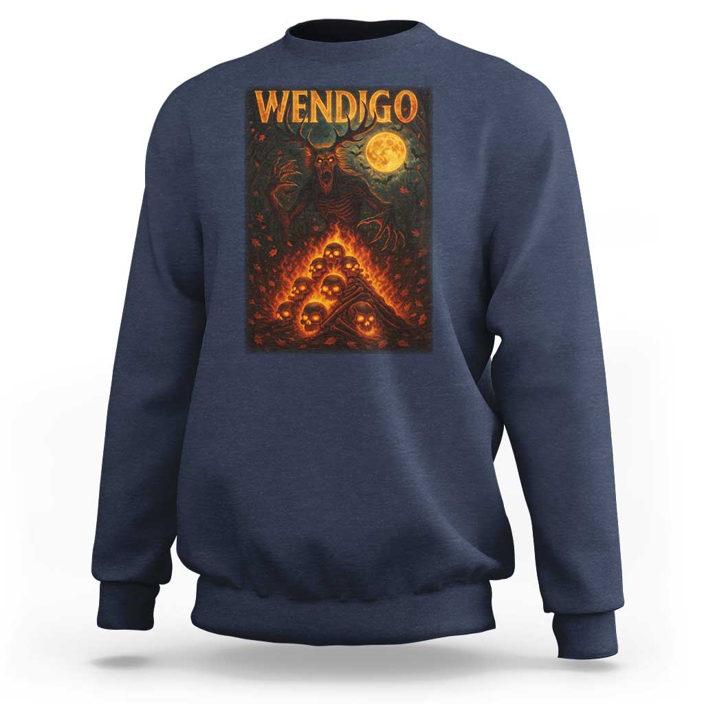Wendigo Sweatshirt Halloween Cryptid Horror Mythical Creature - Wonder Print Shop