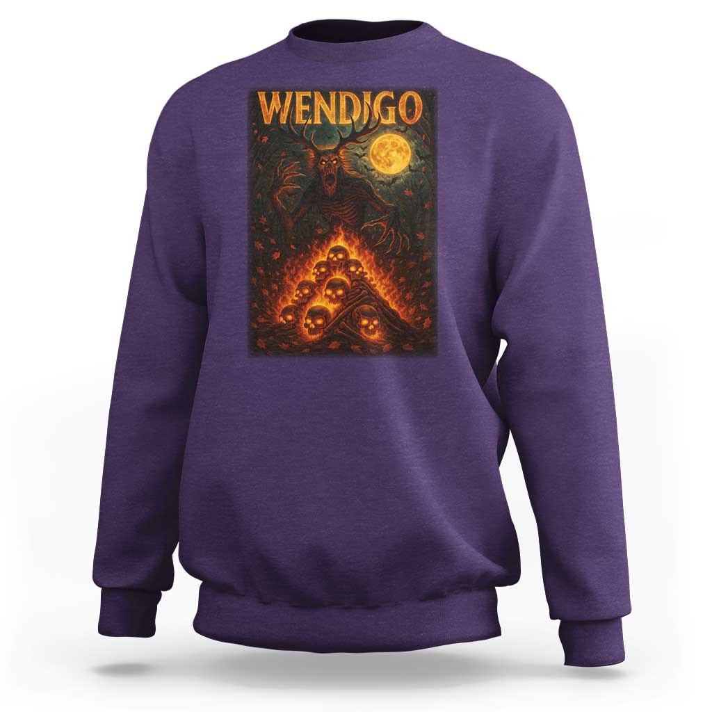 Wendigo Sweatshirt Halloween Cryptid Horror Mythical Creature - Wonder Print Shop