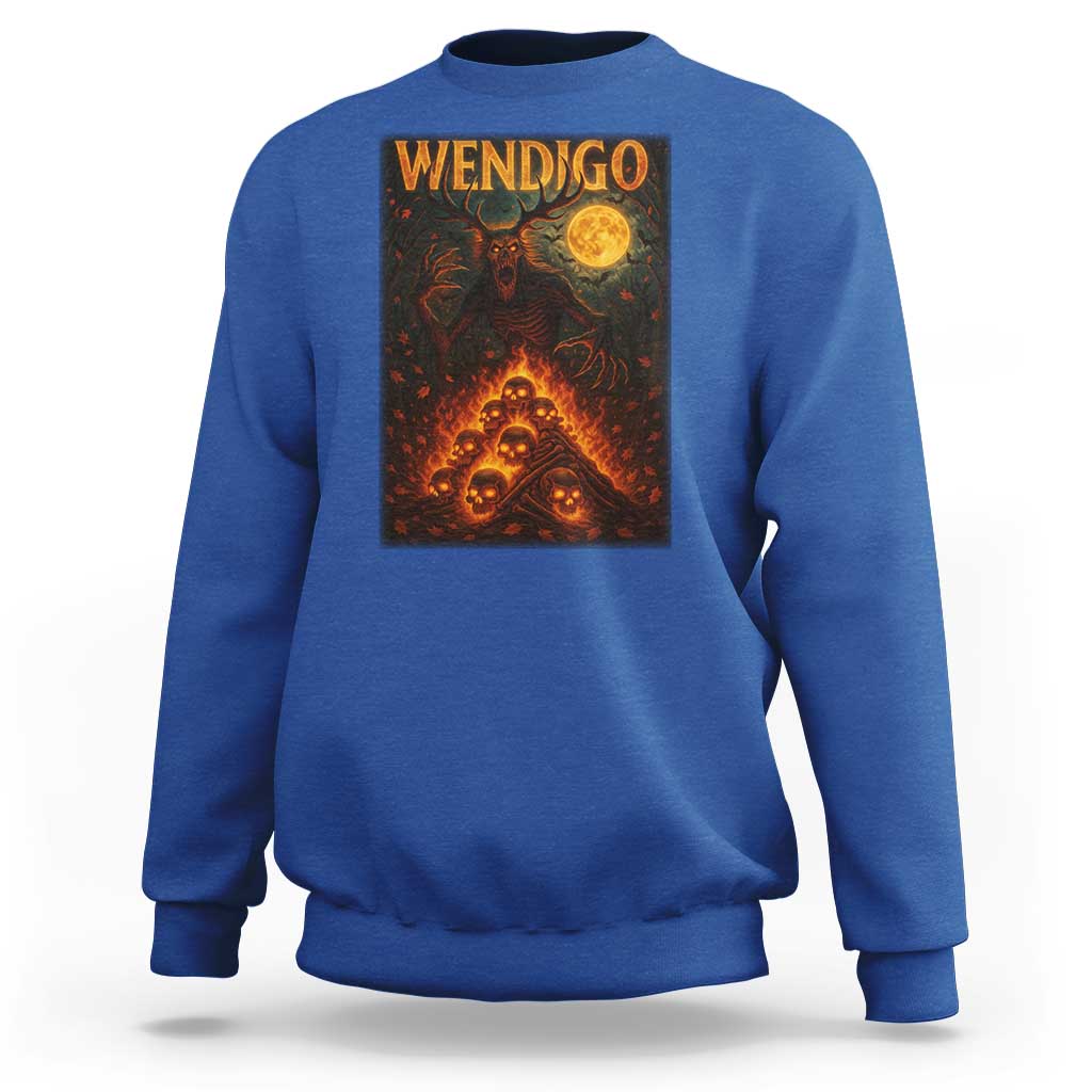 Wendigo Sweatshirt Halloween Cryptid Horror Mythical Creature - Wonder Print Shop