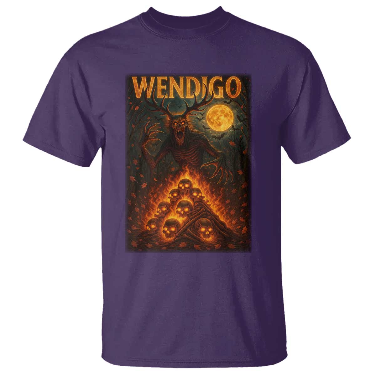 Wendigo T Shirt Halloween Cryptid Horror Mythical Creature - Wonder Print Shop