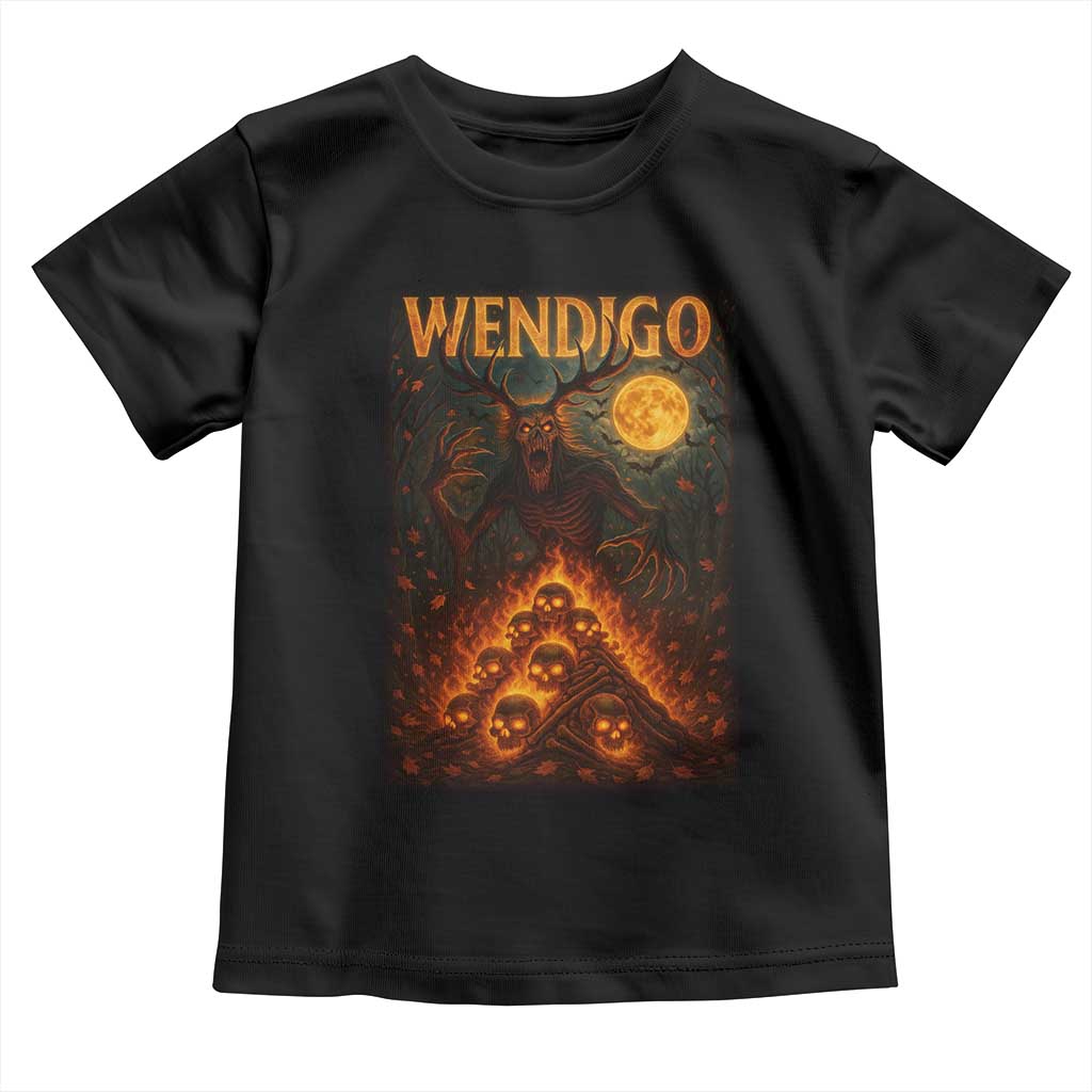 Wendigo Toddler T Shirt Halloween Cryptid Horror Mythical Creature - Wonder Print Shop