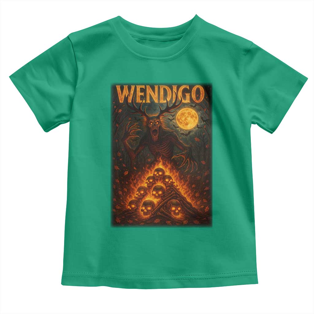 Wendigo Toddler T Shirt Halloween Cryptid Horror Mythical Creature - Wonder Print Shop