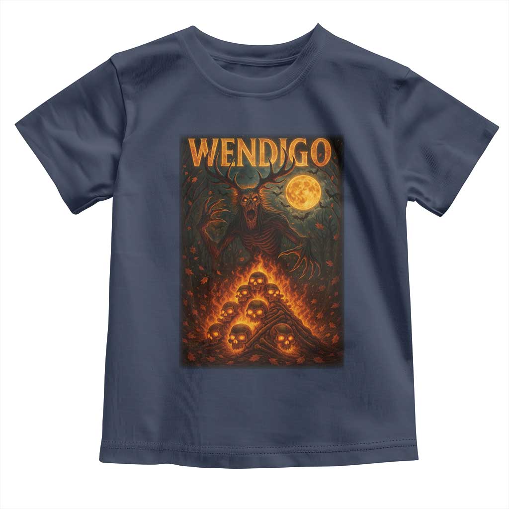 Wendigo Toddler T Shirt Halloween Cryptid Horror Mythical Creature - Wonder Print Shop