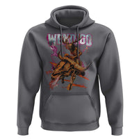Wendigo Hoodie Riding Skeleton Cryptid Occult Dark Fantasy - Wonder Print Shop