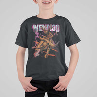 Wendigo T Shirt For Kid Riding Skeleton Cryptid Occult Dark Fantasy - Wonder Print Shop