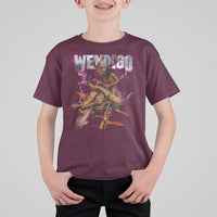 Wendigo T Shirt For Kid Riding Skeleton Cryptid Occult Dark Fantasy - Wonder Print Shop