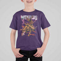 Wendigo T Shirt For Kid Riding Skeleton Cryptid Occult Dark Fantasy - Wonder Print Shop