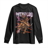 Wendigo Long Sleeve Shirt Riding Skeleton Cryptid Occult Dark Fantasy - Wonder Print Shop