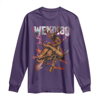 Wendigo Long Sleeve Shirt Riding Skeleton Cryptid Occult Dark Fantasy - Wonder Print Shop