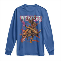 Wendigo Long Sleeve Shirt Riding Skeleton Cryptid Occult Dark Fantasy - Wonder Print Shop