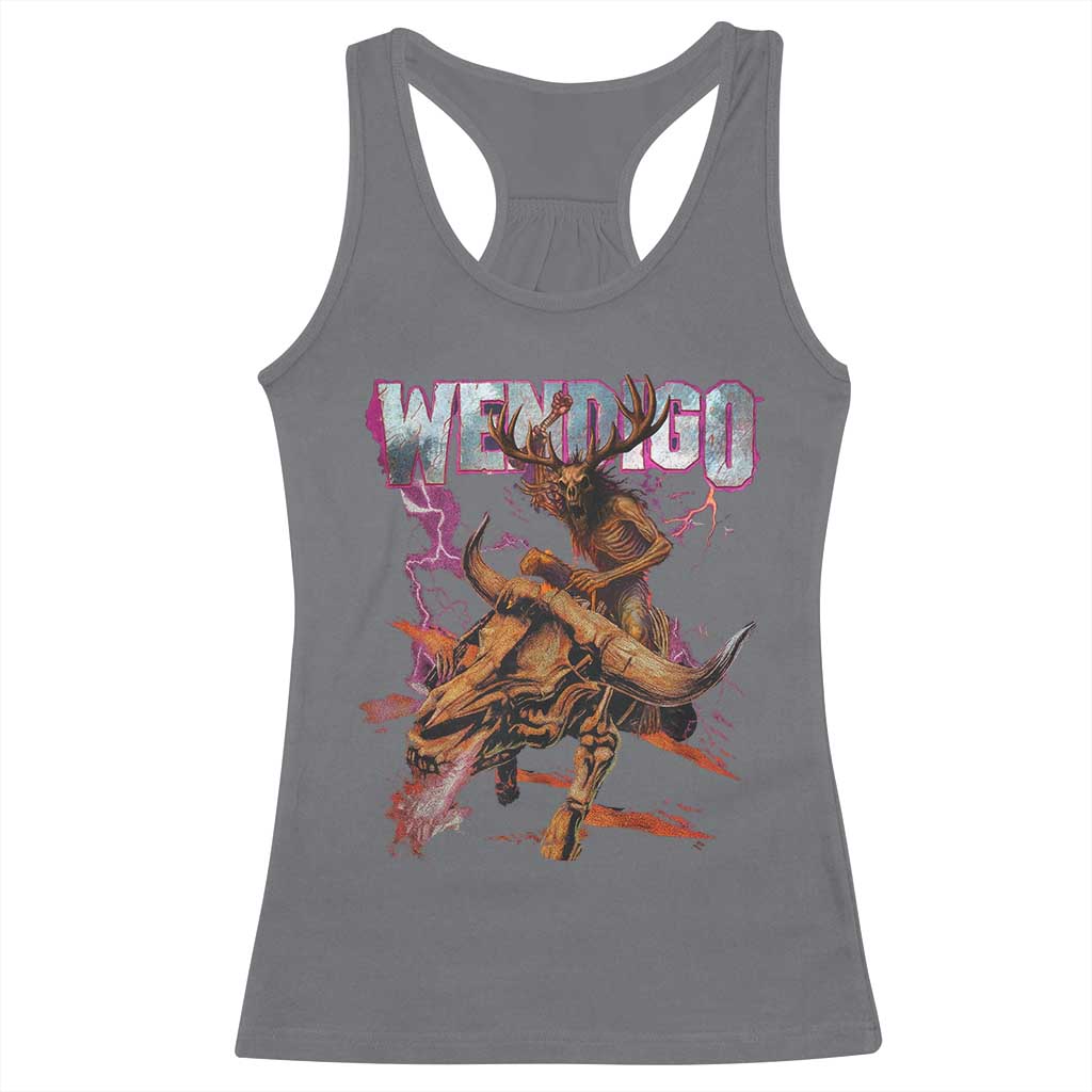 Wendigo Racerback Tank Top Riding Skeleton Cryptid Occult Dark Fantasy - Wonder Print Shop
