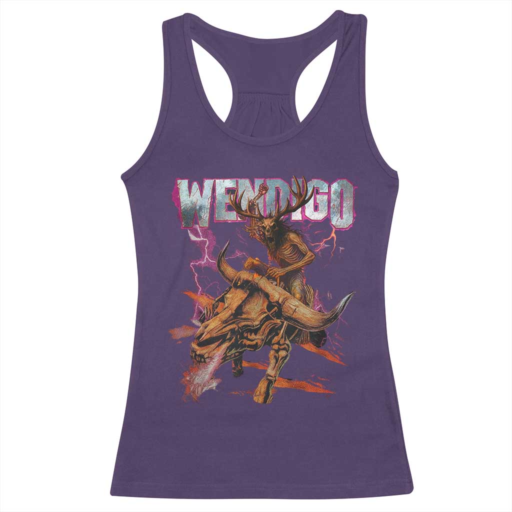 Wendigo Racerback Tank Top Riding Skeleton Cryptid Occult Dark Fantasy - Wonder Print Shop