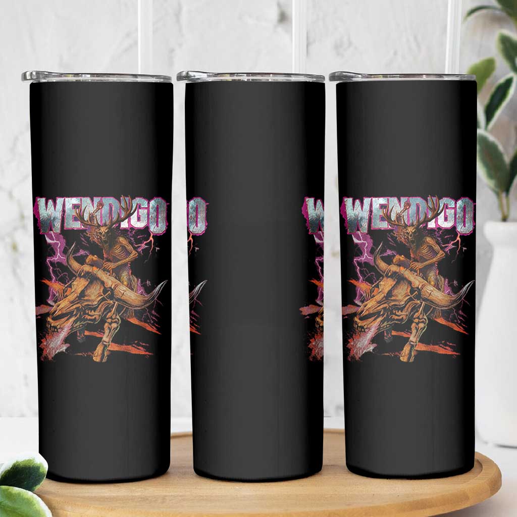 Wendigo Skinny Tumbler Riding Skeleton Cryptid Occult Dark Fantasy - Wonder Print Shop