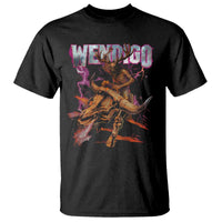 Wendigo T Shirt Riding Skeleton Cryptid Occult Dark Fantasy - Wonder Print Shop
