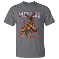 Wendigo T Shirt Riding Skeleton Cryptid Occult Dark Fantasy - Wonder Print Shop