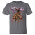 Wendigo T Shirt Riding Skeleton Cryptid Occult Dark Fantasy - Wonder Print Shop