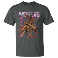 Wendigo T Shirt Riding Skeleton Cryptid Occult Dark Fantasy - Wonder Print Shop