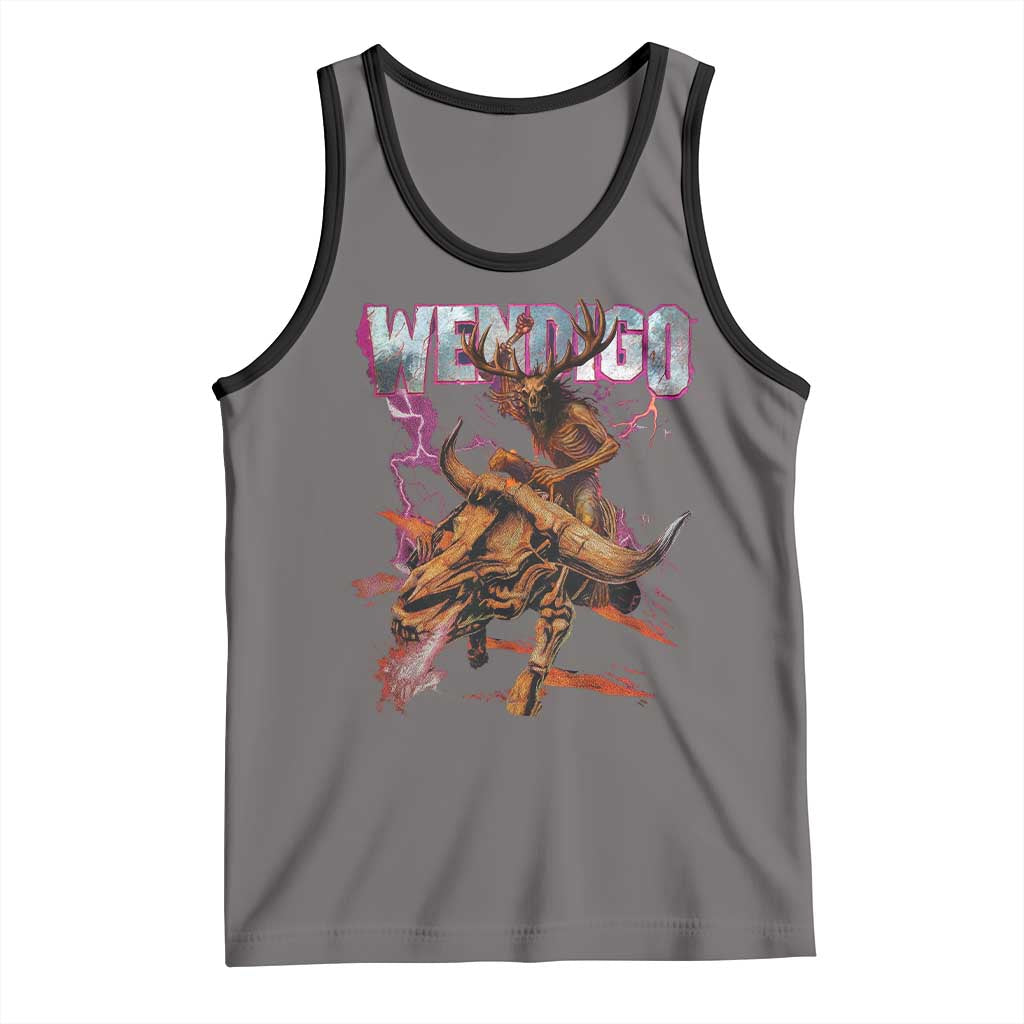 Wendigo Tank Top Riding Skeleton Cryptid Occult Dark Fantasy - Wonder Print Shop